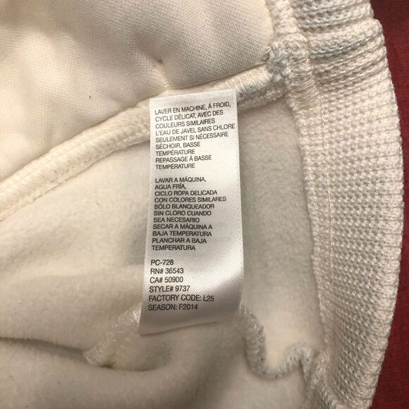 Izod Cream Long Sleeve Knit/Fleece Lined Jacket - Picture 5 of 8